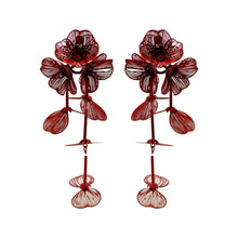 Load image into Gallery viewer, WOS Jessica earrings black/red