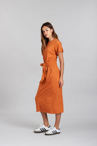 Komodo Fonda dress Burnt orange /Navy