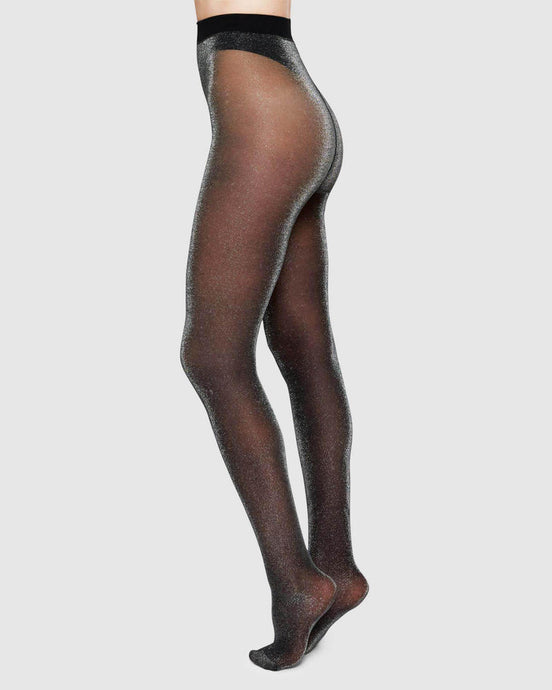 Swedish stockings Tora Shimmery Tights Black | 20