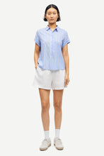 Load image into Gallery viewer, Samsoe Samsoe Majan blouse blue stripe