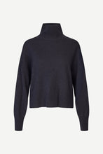 Load image into Gallery viewer, Samsoe Samsoe Nola turtleneck cashmere mörkblå