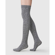 Load image into Gallery viewer, Swedish stockings Vilda Chunky Over-Knees - Black