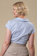 Load image into Gallery viewer, Emmy Elegant Everywhere Blouse, Sky diamond cotton