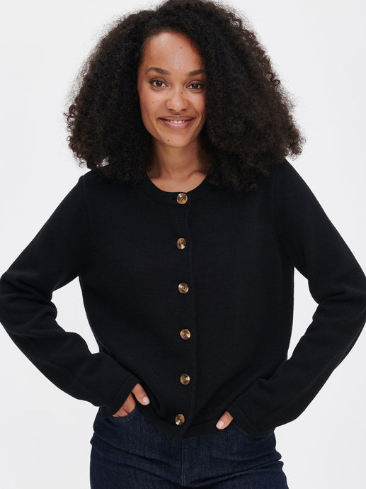 Nanso Mira stickad cardigan svart