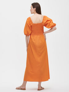 Nanso Luisa svart / orange klänning lång