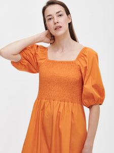 Nanso Luisa svart / orange klänning lång
