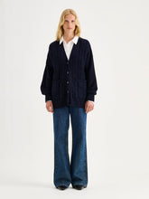 Load image into Gallery viewer, Nanso Palmikot cardigan dark blue