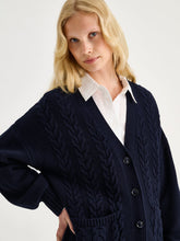 Load image into Gallery viewer, Nanso Palmikot cardigan dark blue