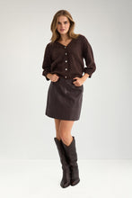 Load image into Gallery viewer, Numph Nusuri cardigan chocolate plum