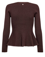 Load image into Gallery viewer, Nümph Nusira Lurex cardigan- chocolate plum