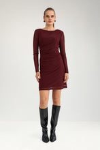 Load image into Gallery viewer, Numph Numelana mesh dress syrah