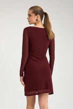 Load image into Gallery viewer, Numph Numelana mesh dress syrah