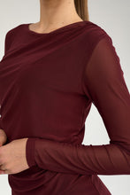 Load image into Gallery viewer, Numph Numelana mesh dress syrah