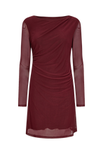 Load image into Gallery viewer, Numph Numelana mesh dress syrah