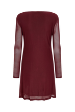 Load image into Gallery viewer, Numph Numelana mesh dress syrah