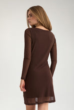Load image into Gallery viewer, Numph Numelana mesh dress chocolate plum