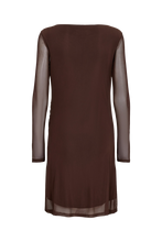 Load image into Gallery viewer, Numph Numelana mesh dress chocolate plum