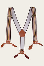 Load image into Gallery viewer, Emmy the Sassy suspenders- Brown stripe