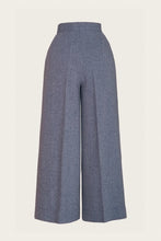 Load image into Gallery viewer, Emmy The Palazzo Perfection Pants Midnight &amp; ivory wool tweed