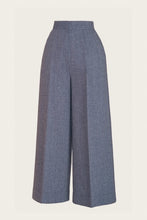 Load image into Gallery viewer, Emmy The Palazzo Perfection Pants Midnight &amp; ivory wool tweed