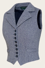 Load image into Gallery viewer, Emmy The Watchmaker’s Waistcoat Midnight &amp; ivory wool tweed