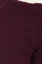 Load image into Gallery viewer, Emmy The All Round Sweater Black cherry wool