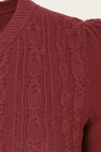 Load image into Gallery viewer, Emmy The Ice Skater Cardigan -Rust wool
