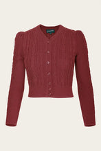 Load image into Gallery viewer, Emmy The Ice Skater Cardigan -Rust wool