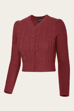 Load image into Gallery viewer, Emmy The Ice Skater Cardigan -Rust wool