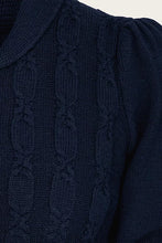 Load image into Gallery viewer, Emmy The Screen Siren Cardigan- Navy mélange wool