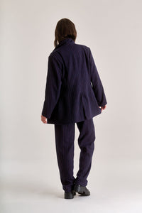Komodo Maddie Recycled Poly Wool Trouser - Navy