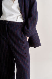 Komodo Maddie Recycled Poly Wool Trouser - Navy