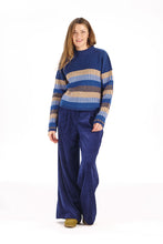 Load image into Gallery viewer, Komodo SOFIA Organic Cotton Velvet Trousers - Navy