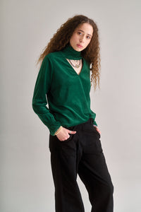 Komodo Alice Velvet Top - Green