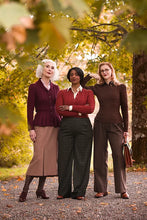 Load image into Gallery viewer, Emmy The Ice Skater Cardigan -Rust wool