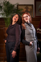 Load image into Gallery viewer, Emmy The Watchmaker’s Waistcoat Midnight &amp; ivory wool tweed