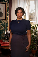Load image into Gallery viewer, Emmy The Cashmere Staple Sweater- Midnight cashmere blend