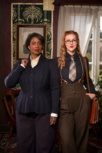 Load image into Gallery viewer, Emmy The Screen Siren Cardigan- Navy mélange wool