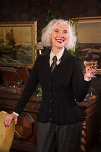 Load image into Gallery viewer, Emmy The Screen Siren Cardigan- Black wool