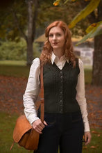 Load image into Gallery viewer, The Sassy Sweater Vest Pine green mélange wool
