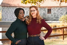 Load image into Gallery viewer, Emmy The Ice Skater Sweater Maroon cashmere blend