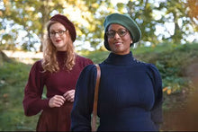 Load image into Gallery viewer, Emmy The Edwardian Cycling Sweater Navy melange wool