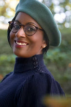 Load image into Gallery viewer, Emmy The Edwardian Cycling Sweater Navy melange wool
