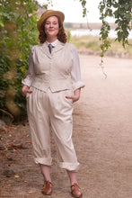 Load image into Gallery viewer, Emmy The Watchmaker’s Waistcoat - Ivory pinstripe