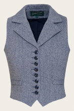 Load image into Gallery viewer, Emmy The Watchmaker’s Waistcoat Midnight &amp; ivory wool tweed
