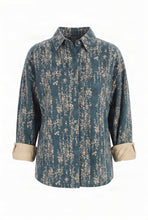 Load image into Gallery viewer, Komodo Hanako shirt- Blue floral organic cotton