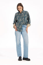 Load image into Gallery viewer, Komodo Hanako shirt- Blue floral organic cotton