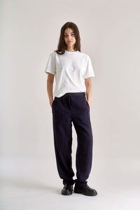 Komodo Maddie Recycled Poly Wool Trouser - Navy