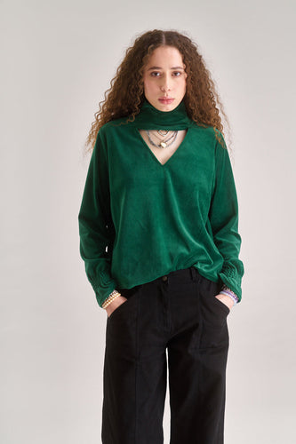Komodo Alice Velvet Top - Green