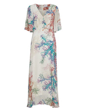 Load image into Gallery viewer, Long dress with floral pattern on a white background
